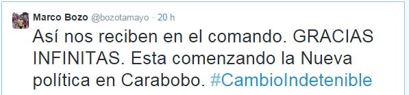 Marco Bozo Tweet