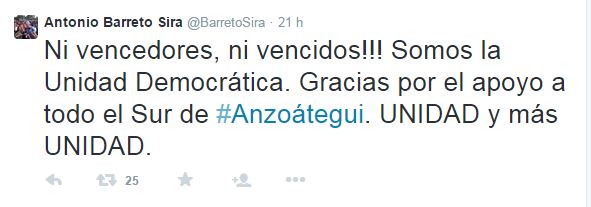 Antonio Barreto Sira Tweet