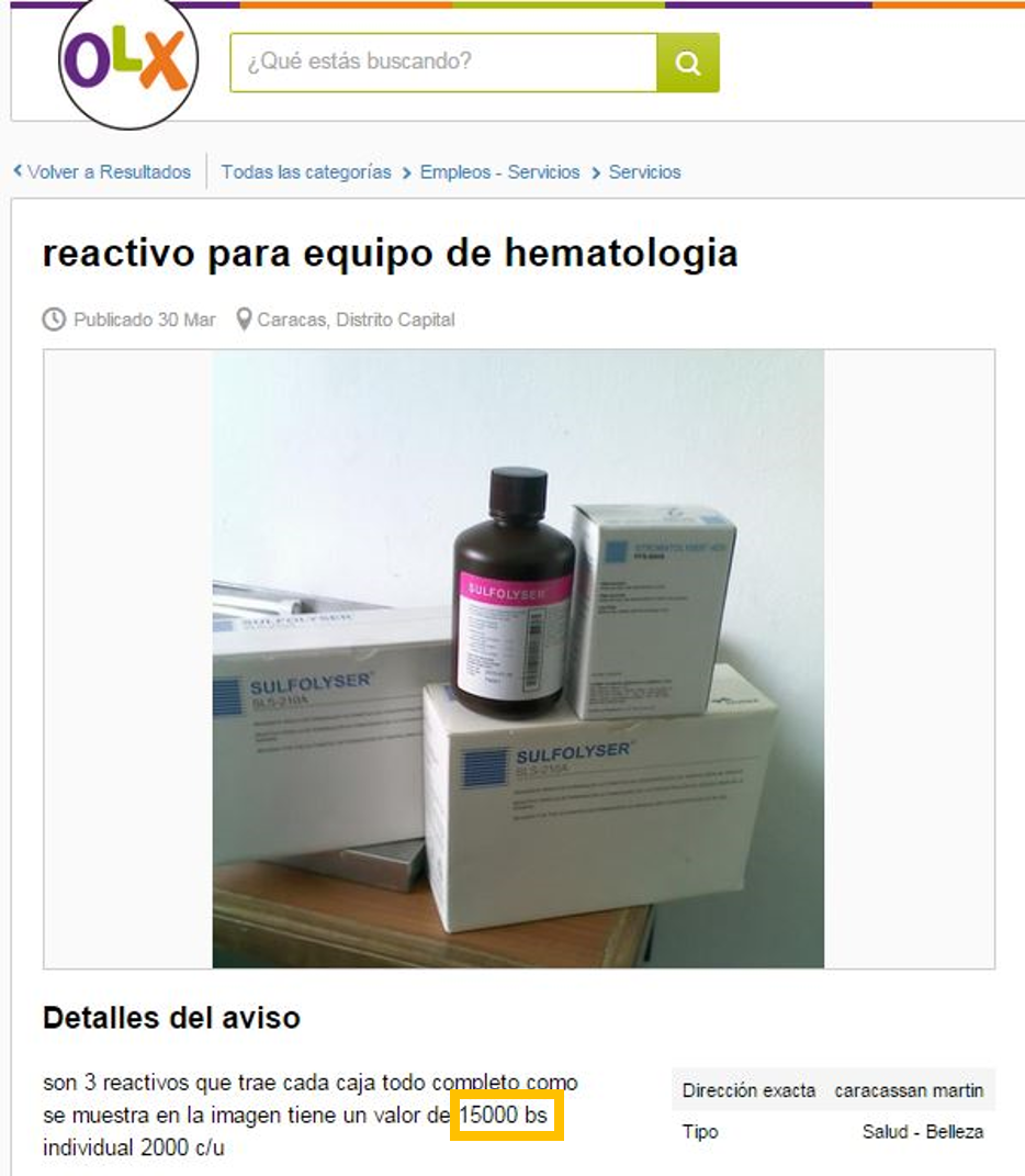 reactivo amarillo