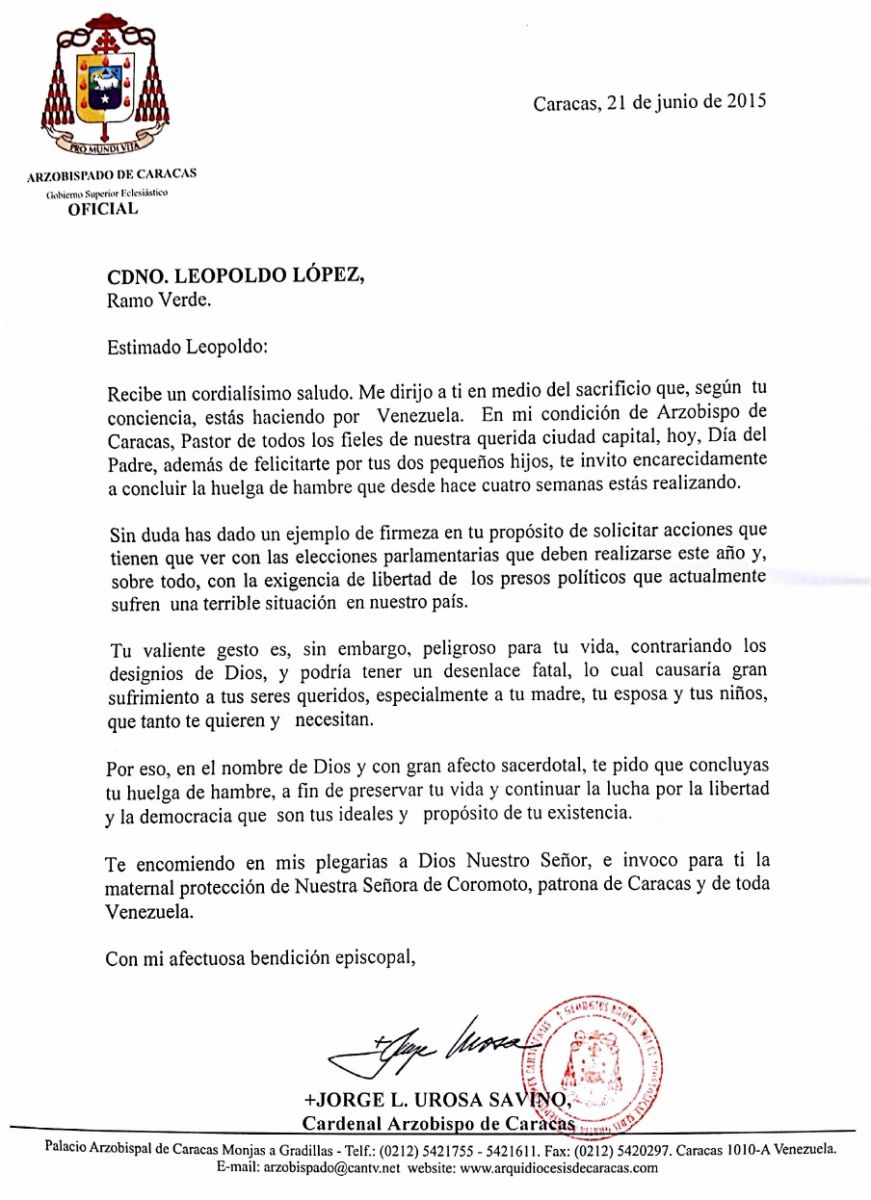 Carta de Urosa