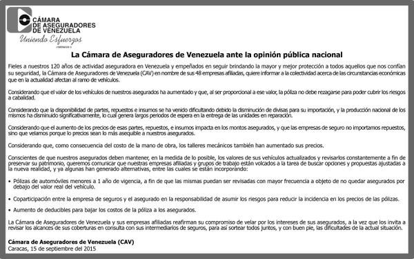 comunicado CAV