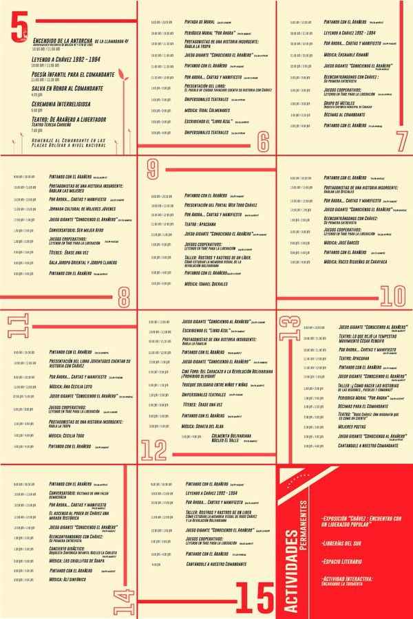 programa actos chavez