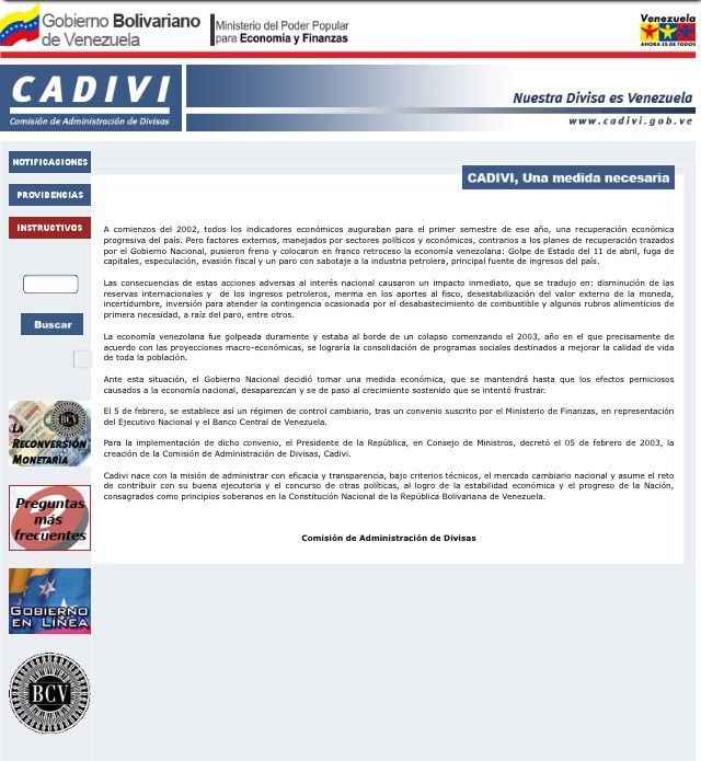 control cambiario