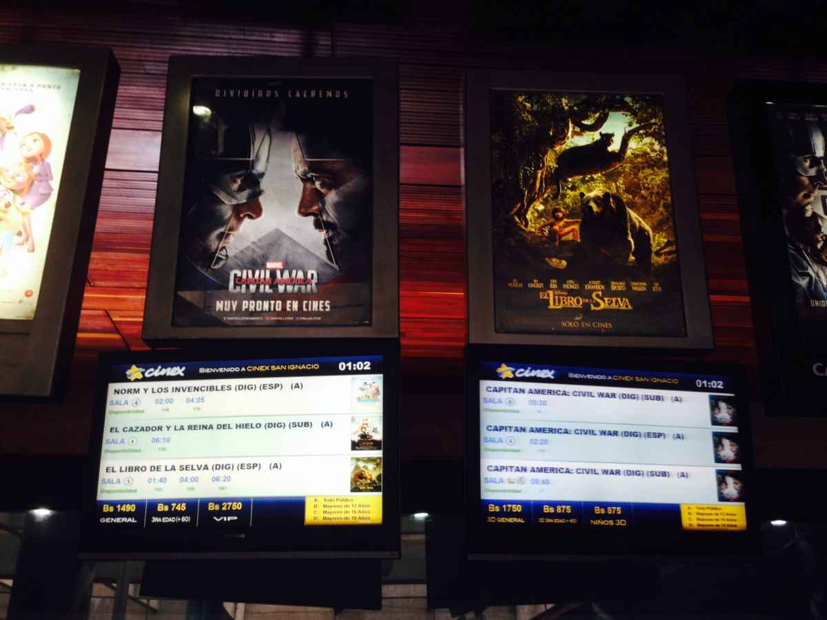 Tarifas Cinex - Centro comercial San Ignacio