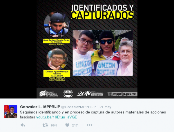 Detenido Christian Manrique