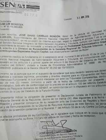 Carta de despido