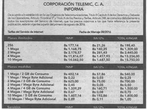 Nuevos precios de internet y televisión por cable. Foto: El Estímulo
