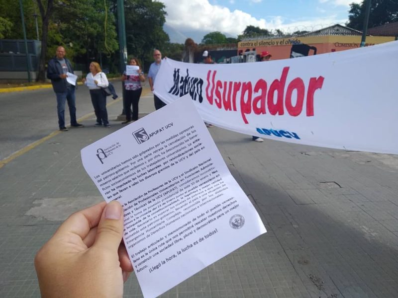 Protesta APUCV APUFAT 18ENE2019