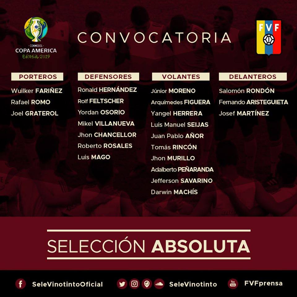 vinotinto copa america 2019