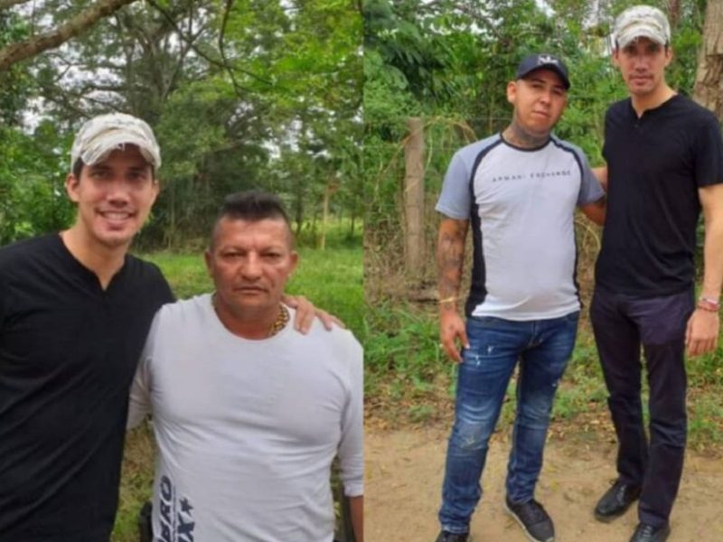 El presidente Juan Guaidó se tomó fotos con dos miembros de Los Rastrojos