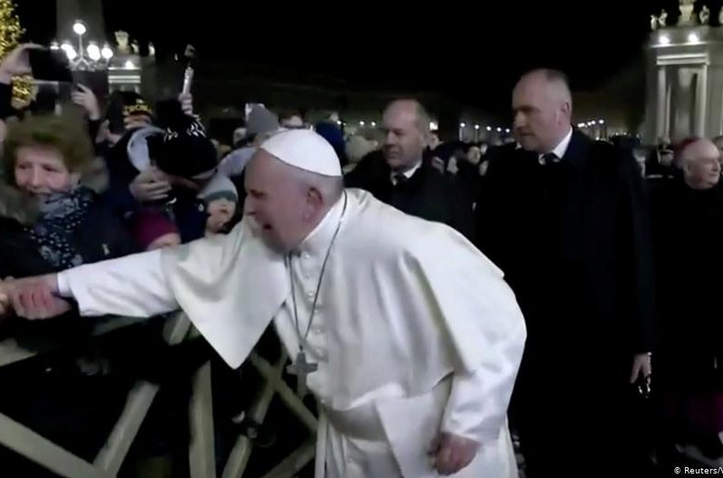El papa dijo que perdió la paciencia el martes 31 de diciembre