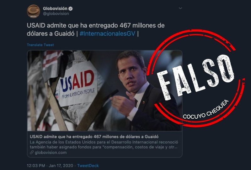 USAID no admitió dar 467 millones a la oposición