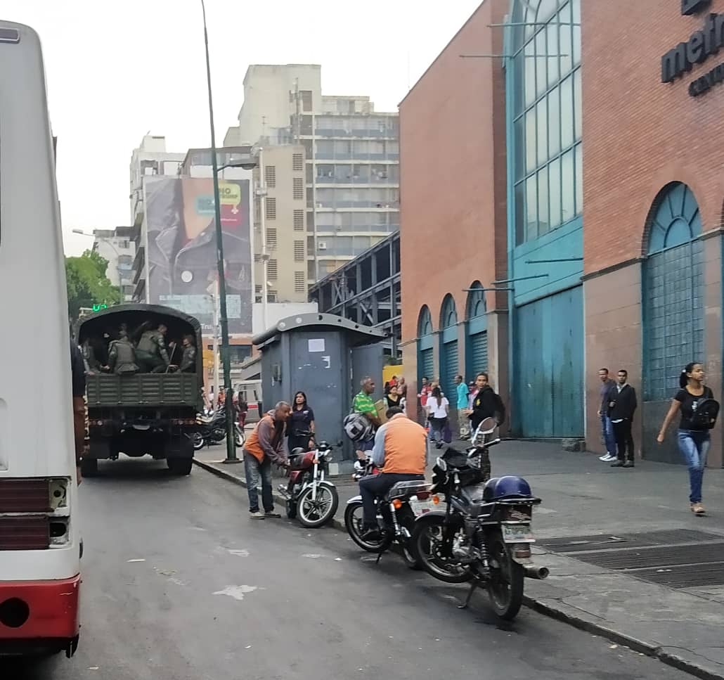 Despliegue militar en el centro de Caracas este 10 de marzo