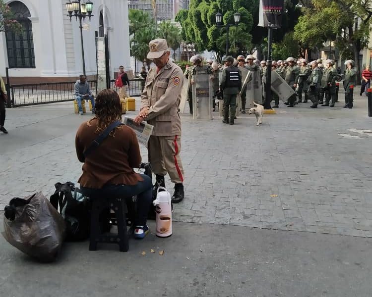 Despliegue militar en el centro de Caracas este 10 de marzo