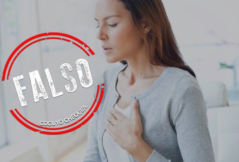 Es falso que contener la respiración sirva para diagnosticar el COVID-19