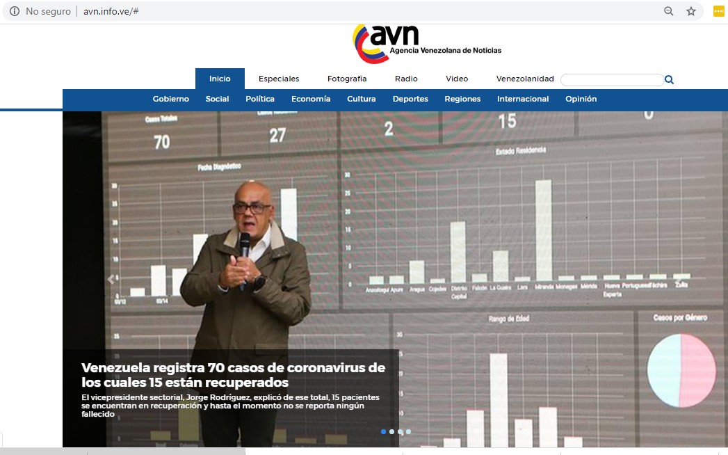 Coronavirus llega ya a 14 estados de Venezuela