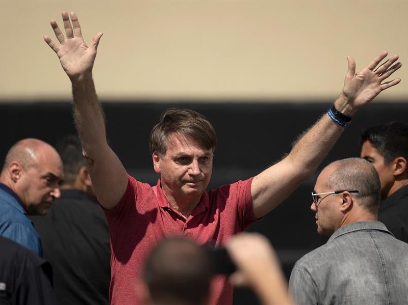 Jair Bolsonaro apoya manifestación en Brasilia