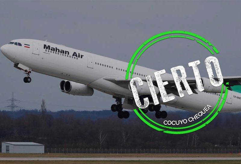 Aviones de Mahan Air aterrizan en Venezuela