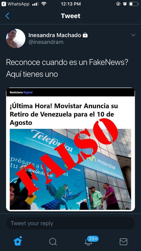 Movistar no anunció que se retirará de Venezuela el 10 de agosto