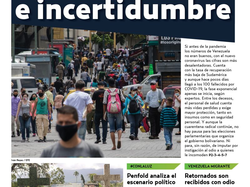 Portada Cocuyo #7 nro 73 Coronavirus e incertidumbre