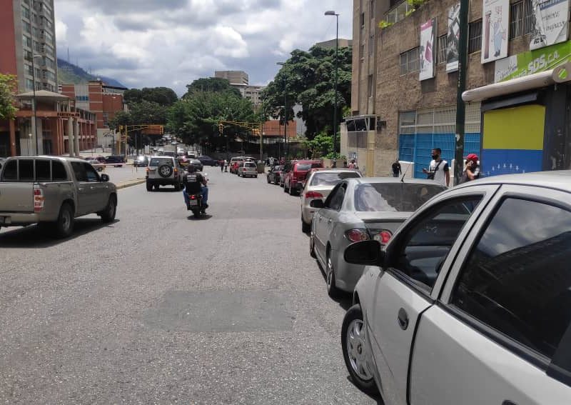 Protesta en la estación de servicios La Redona, Araure, estado Portuguesa