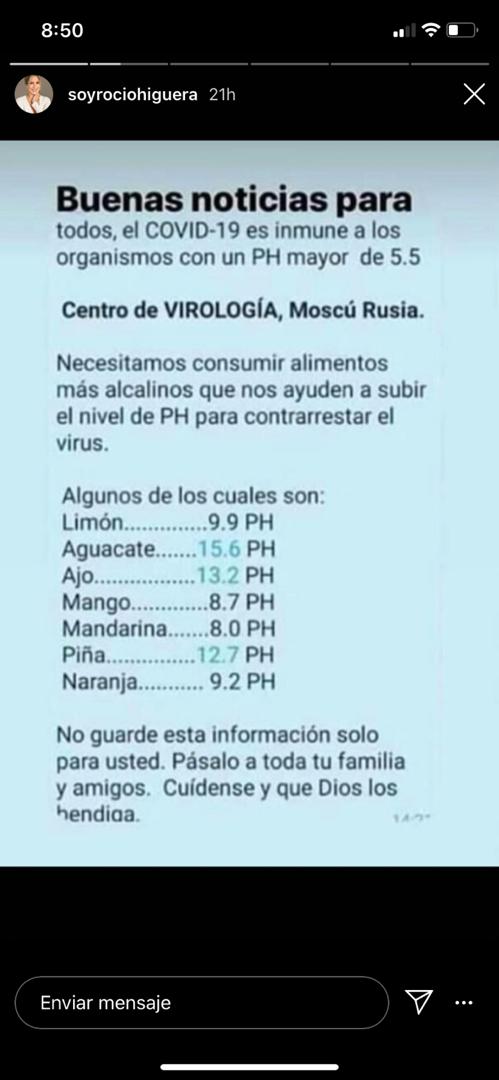 No, comer alimentos alcalinos no ayuda a prevenir el COVID-19