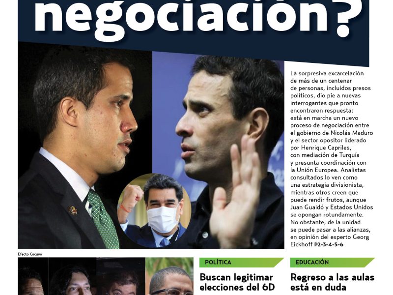 Portada Cocuyo #7 nro 80 ¿A dónde va la negociación?