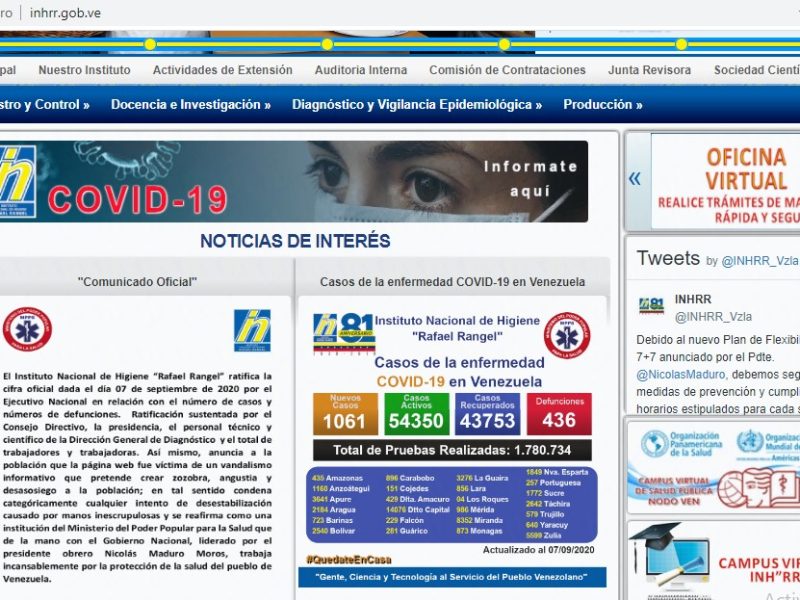 Instituto de Higiene dice que sufrió "vandalismo" y cambia cifra de fallecidos por COVID-19