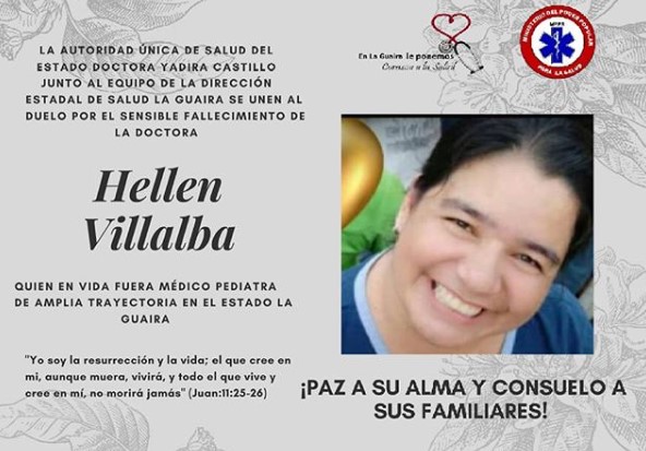 Fallecen cuatro médicos y una enfermera por COVID-19 en Venezuela