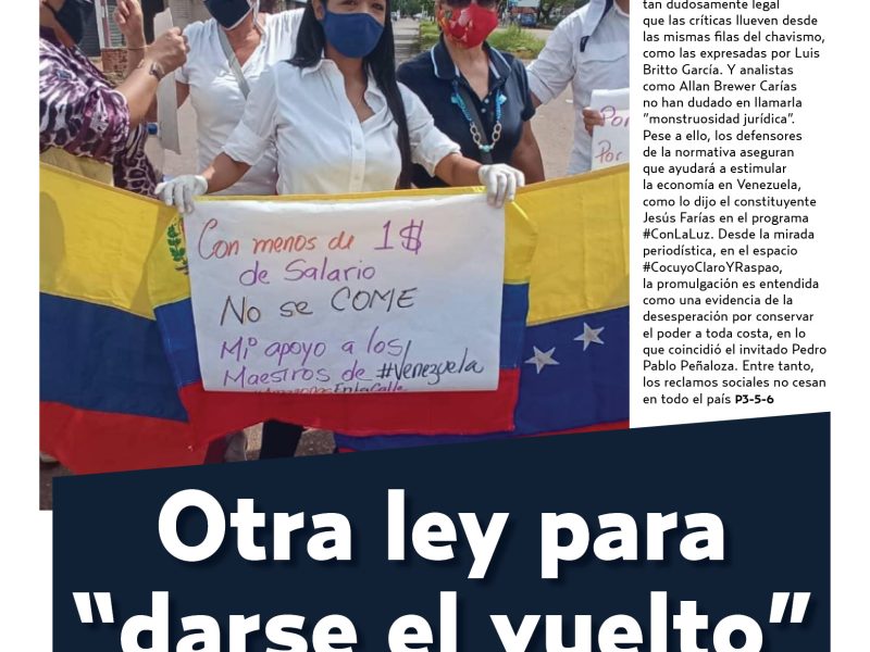 Otra ley para darse el vuelto portada Cocuyo #7 nro. 86