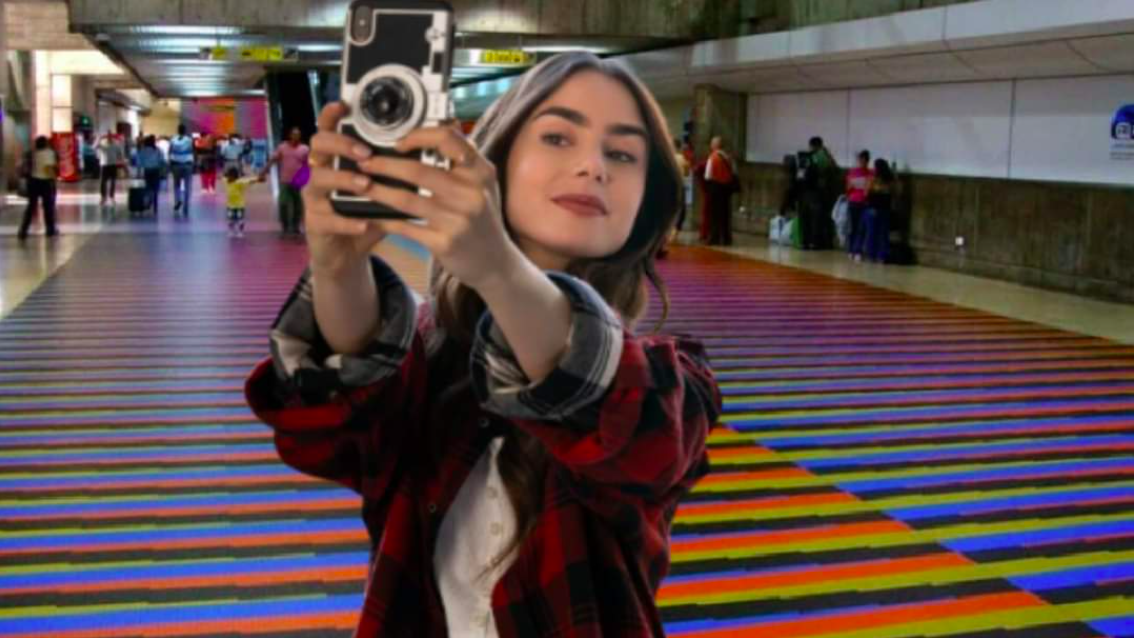 El meme de la semana: Emily en París, made in Venezuela. En el aeropuerto de Maiquetía