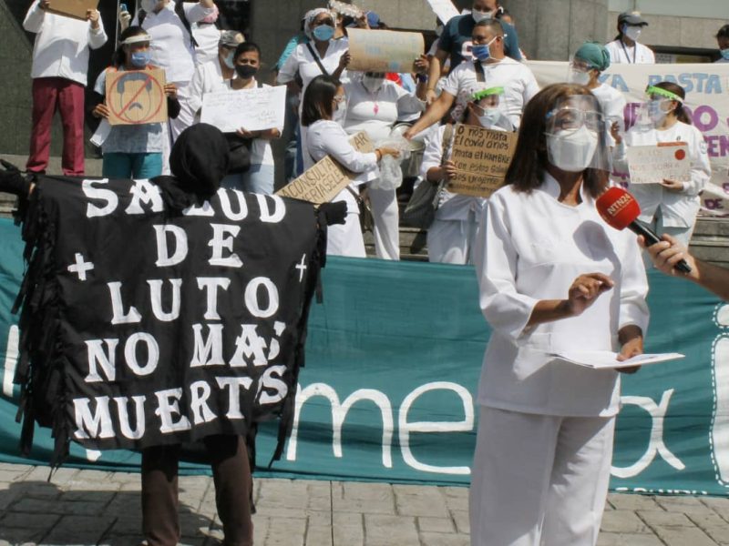 Enfermeros de Caracas protestaron por crisis hospitalaria y mejoras salariales este #20Oct