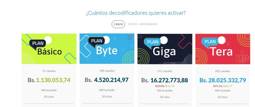 Simple TV publica nuevos precios de sus tarifas en Venezuela