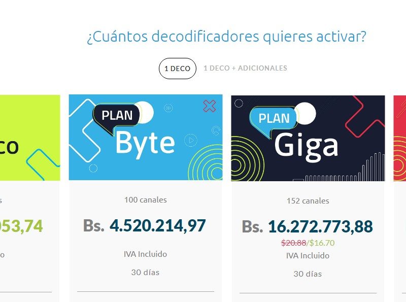 Simple TV publica nuevos precios de sus tarifas en Venezuela