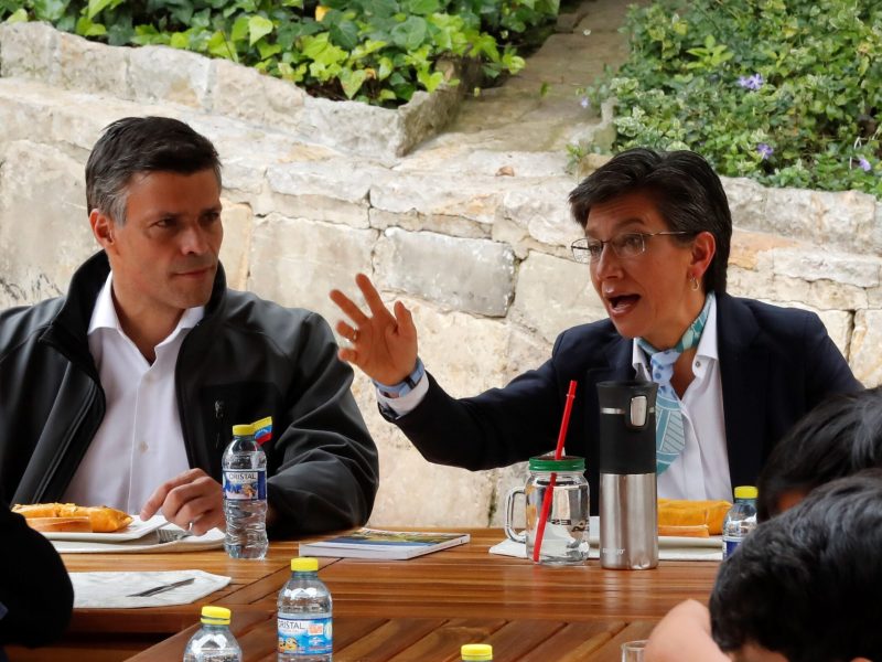 Alcaldesa de Bogotá y Leopoldo López abogan por la integración de venezolanos