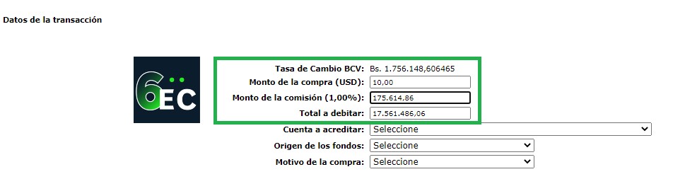 Vender dólares
