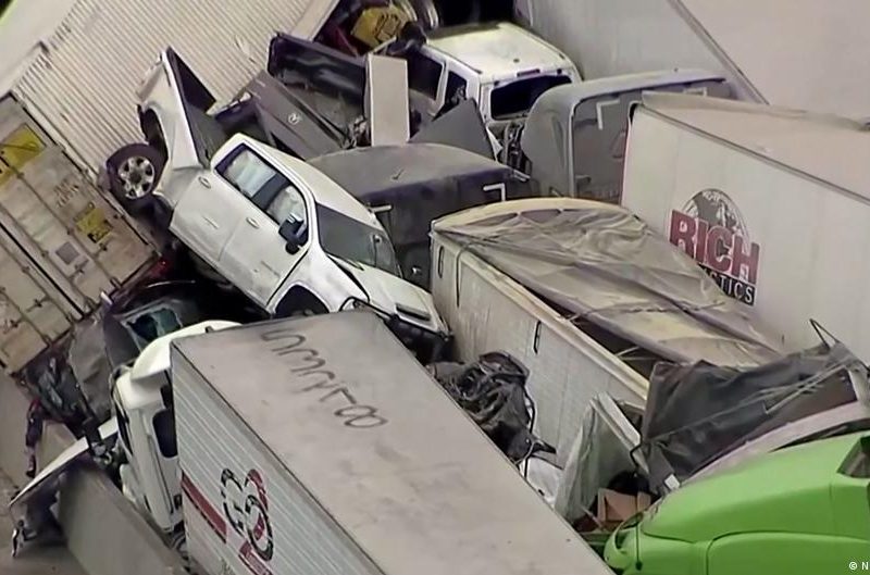 Accidente en una interestatal de Texas involucró a más de 130 vehículos