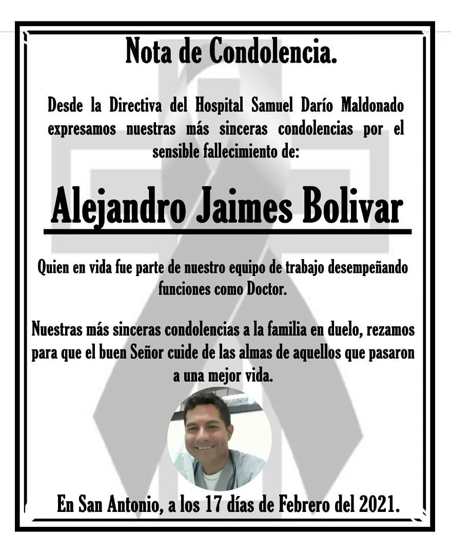 Mueren dos médicos por COVID-19 en Táchira y Zulia