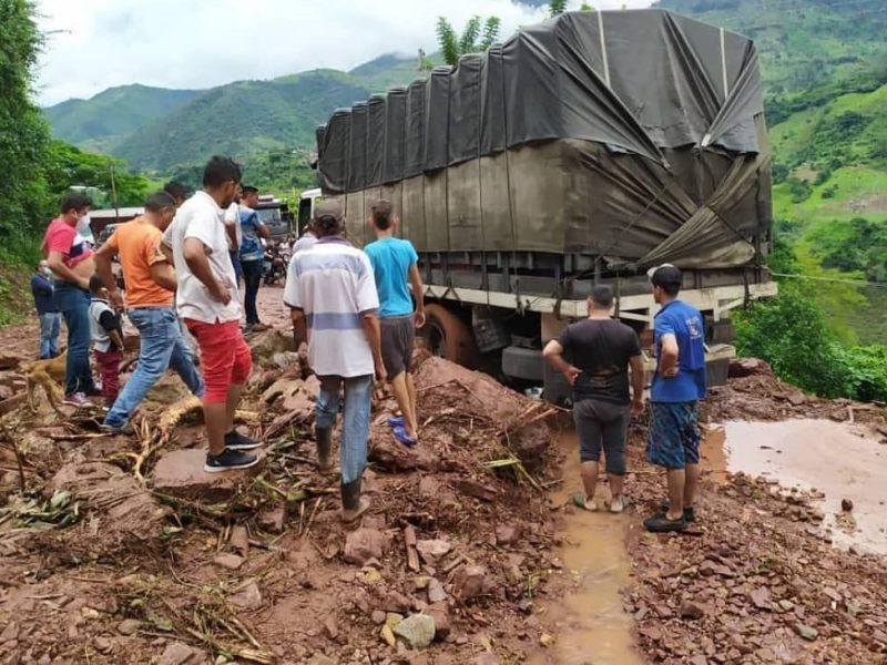 Lluvias en Los Andes ocasionan colapsos en carreteras