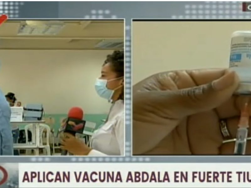 Venezuela empieza a vacunar con Abdala en Fuerte Tiuna