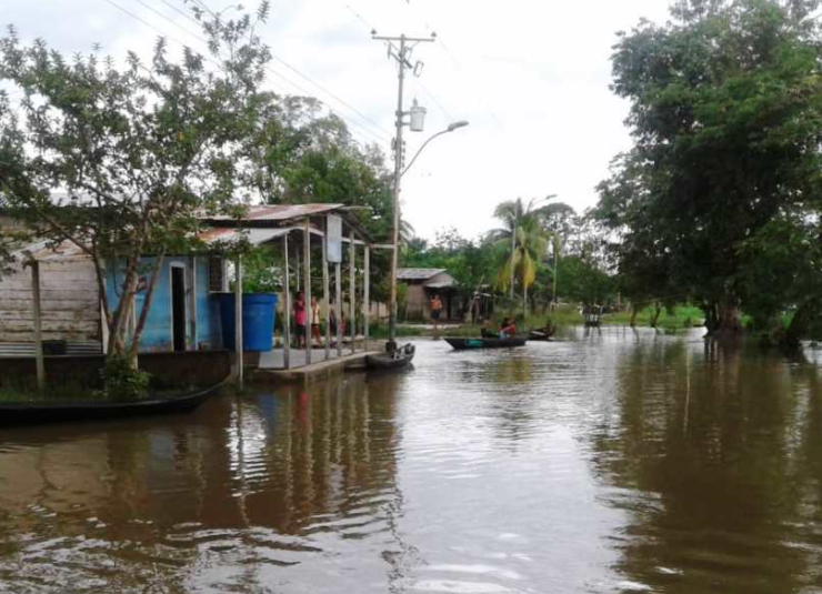 Crecida del Orinoco deja inundadas 40 comunidades waraos