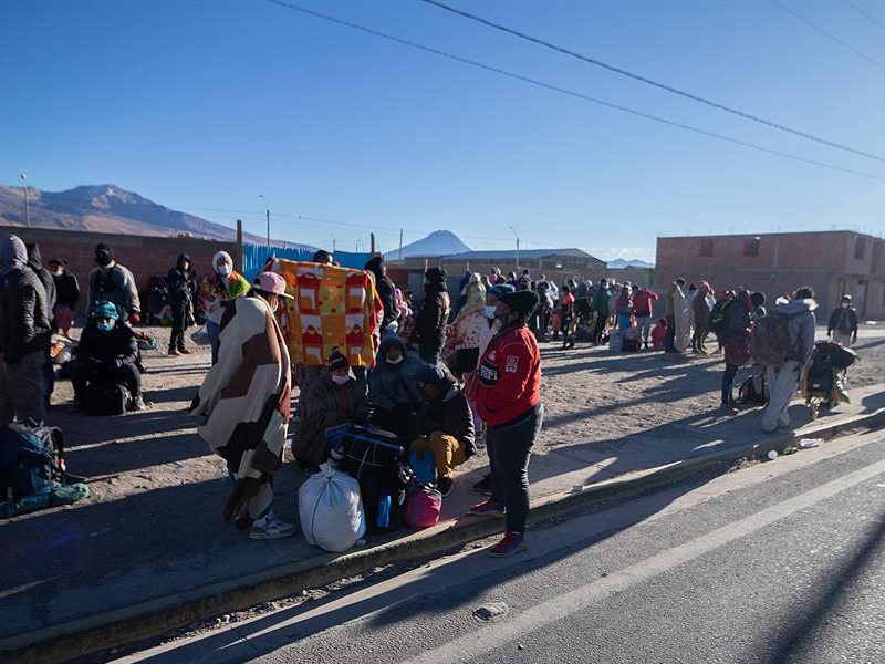 Disturbios en marcha contra la migración en el norte de Chile