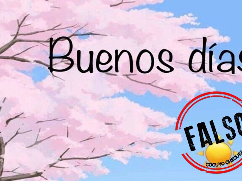 Cadena que indica que no se deben enviar "a partir de mañana" mensajes de "buenos días" o similares