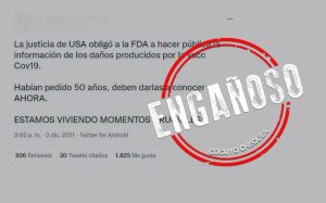 Se le solicitó a la FDA compartir documentos de la licencia de la vacuna contra el COVID-19 de Pfizer