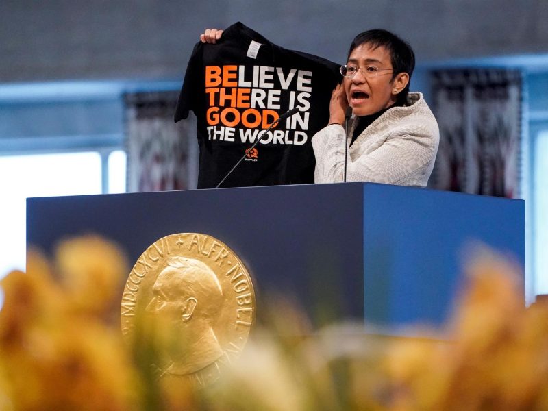 Maria Ressa, Nobel de la Paz: Necesitamos ayudar al periodismo independiente a sobrevivir