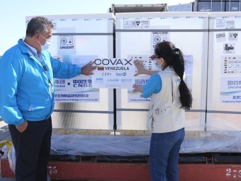 Venezuela recibe quinto cargamento de vacunas de Covax este #17Ene