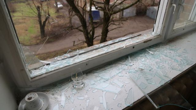 Atentado canal de televisión en Donetsk.