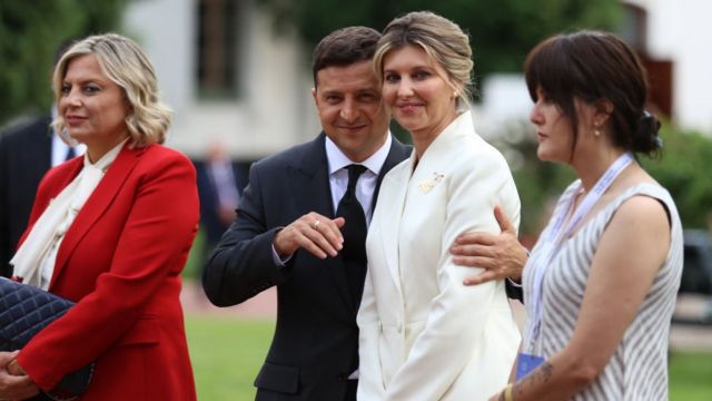 Volodymyr Zelensky y Olena Zelenska en marzo de 2019