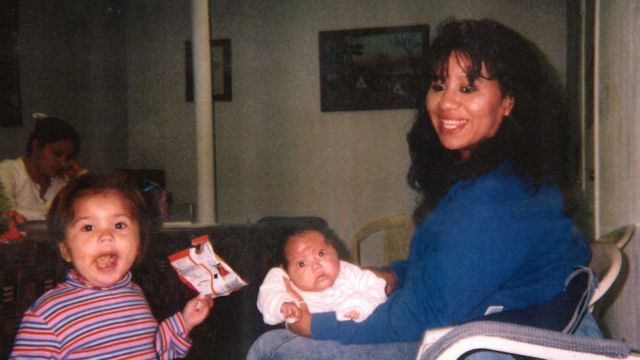 Melissa Lucio con dos de sus hijos