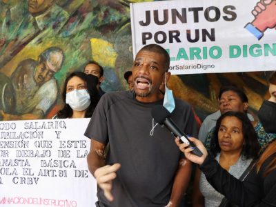 Protesta de la Coalición Sindical en La Carlota rechaza “secretismo” del diálogo entre las dos AN 